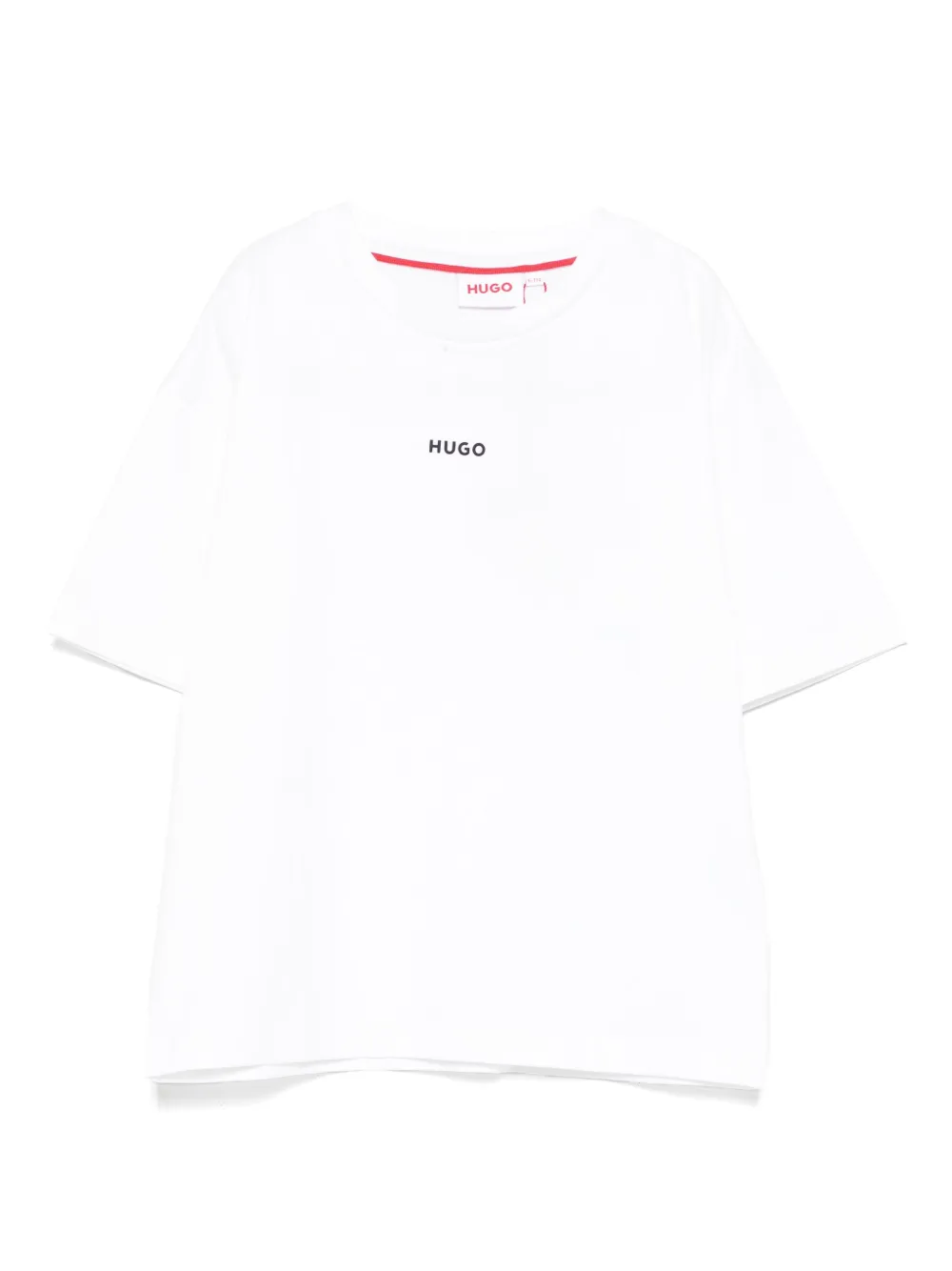 

Футболка с круглым вырезом и короткими рукавами HUGO KIDS, белый