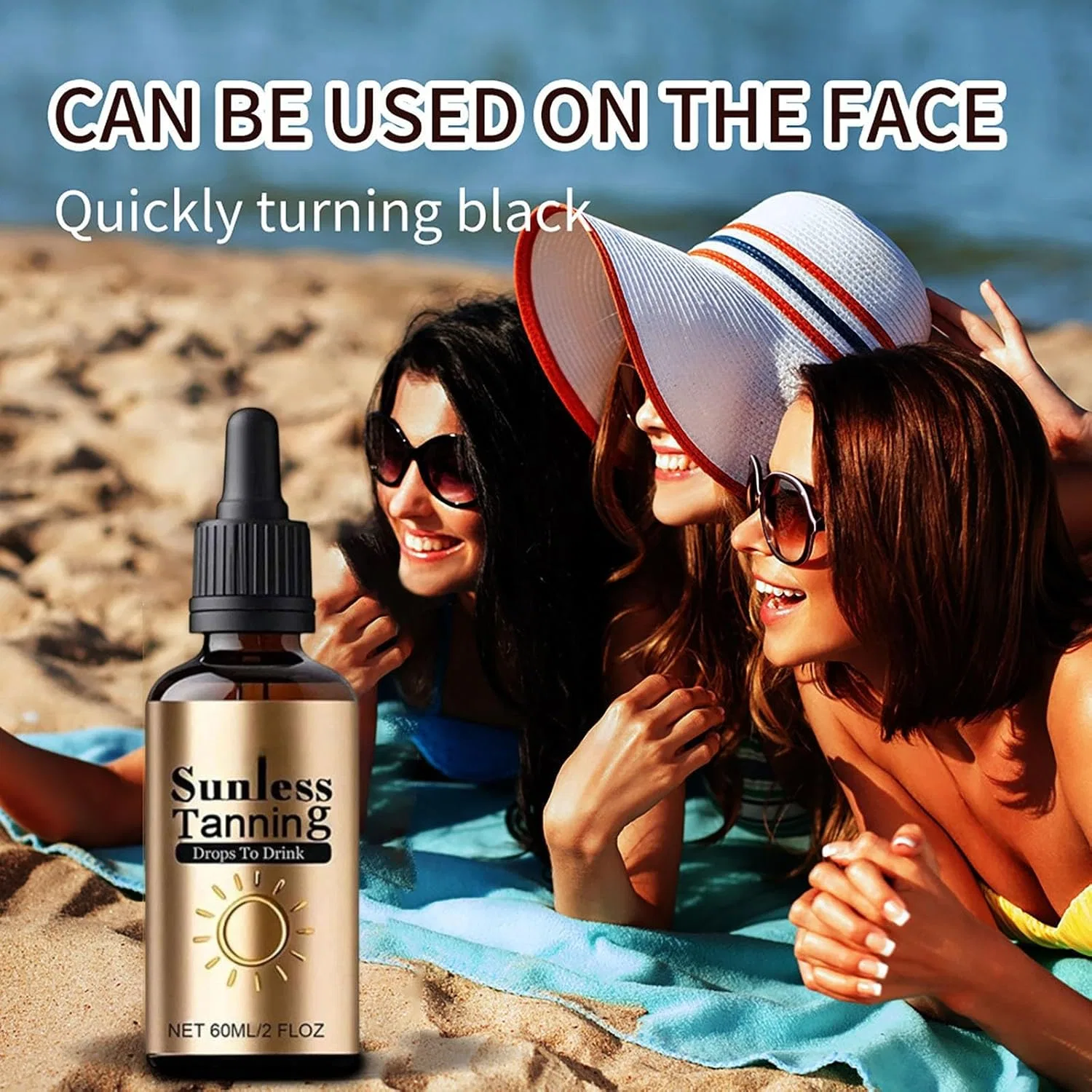 Капли-автозагар для приема внутрь для лица и тела, 3 штуки Generisch, 3Pcs — фото 2