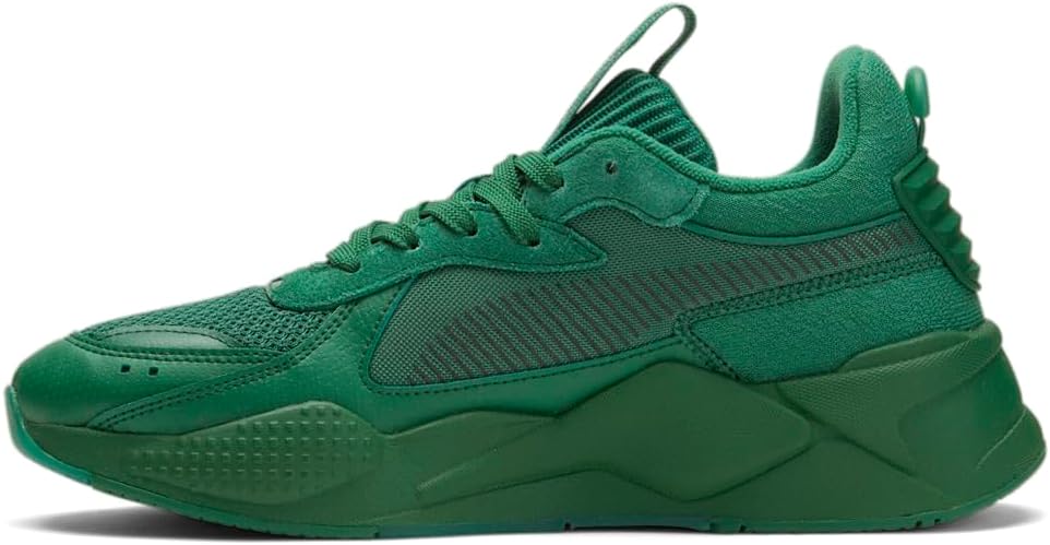 Мужские кроссовки PUMA RS X Mono с шнуровкой, повседневные - зеленые — фото 3