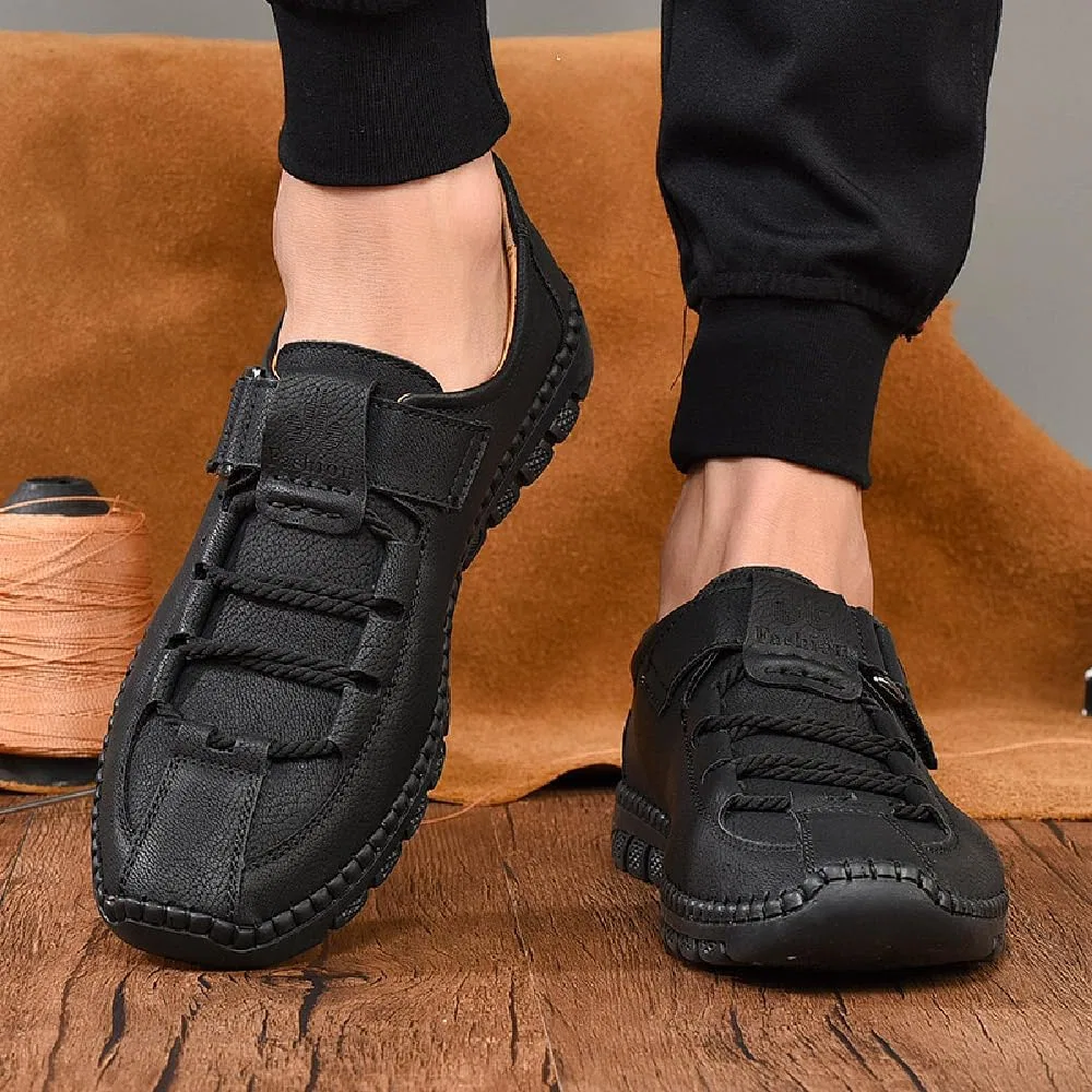 Повседневные кожаные туфли Loafers & Slip-Ons, Black Asifn — фото 3