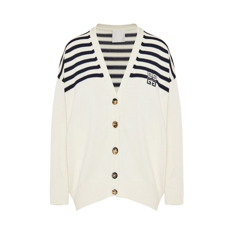 

Кардиган Givenchy V-Neck Cardigan White/Navy, белый