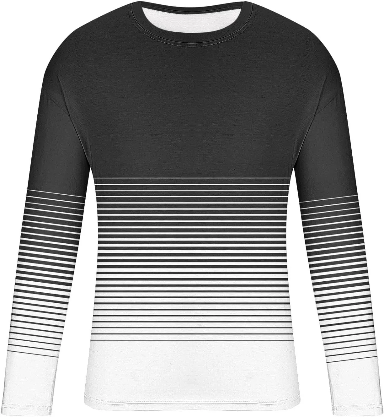 Футболка с длинным рукавом для мужчин Casual Striped — фото 4
