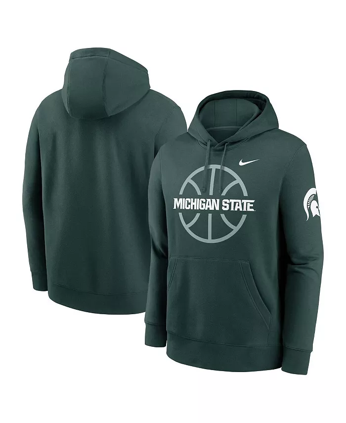 

Мужская зеленая баскетбольная толстовка с капюшоном Michigan State Spartans Icon Club Fleece Nike