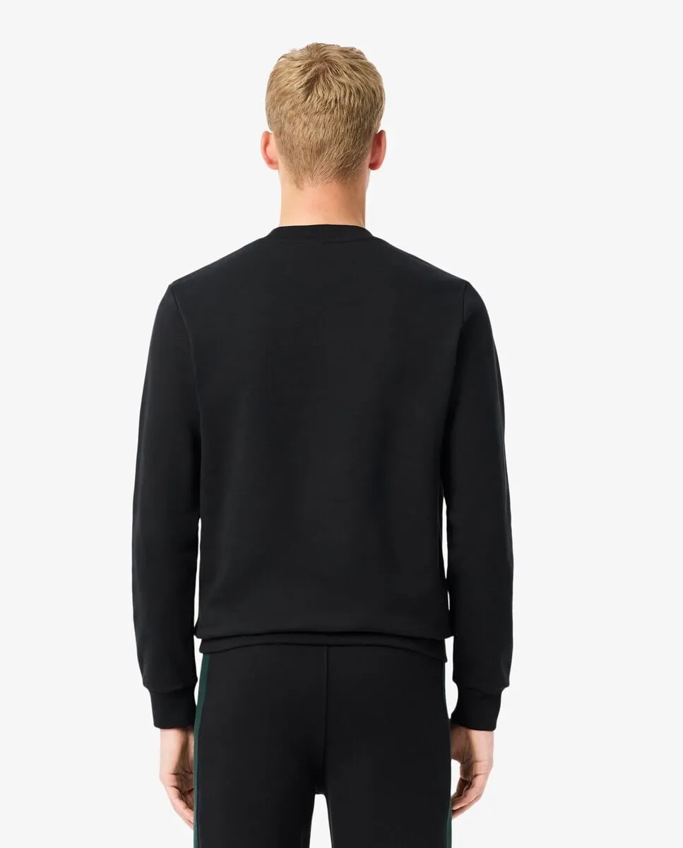 Мужская толстовка из флиса с цветными блоками черного цвета Lacoste — фото 2