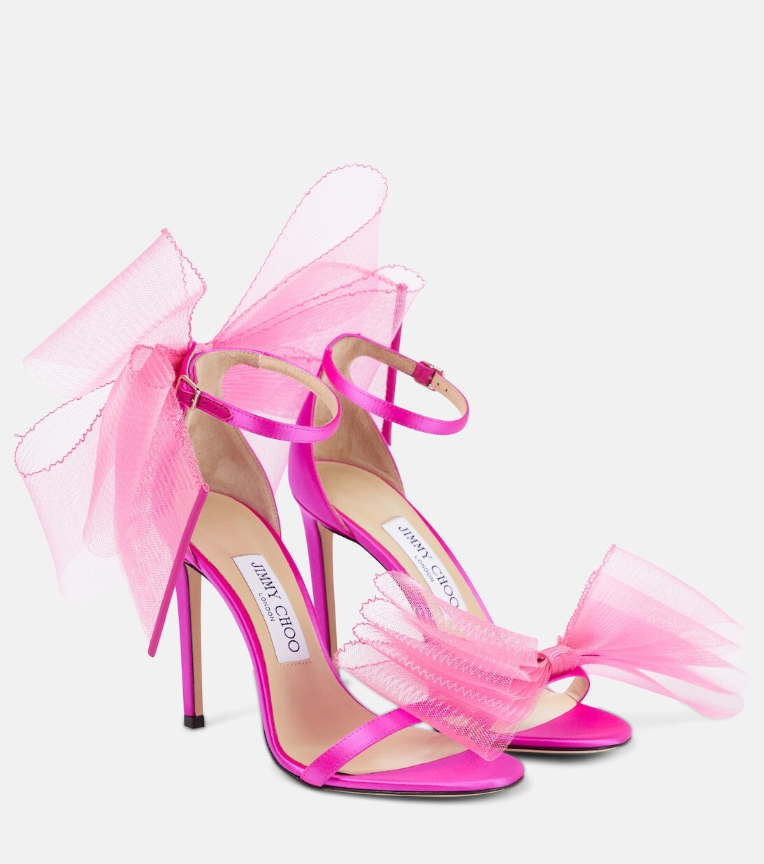 Сандалии Aveline 100 с бантом Jimmy Choo, розовый