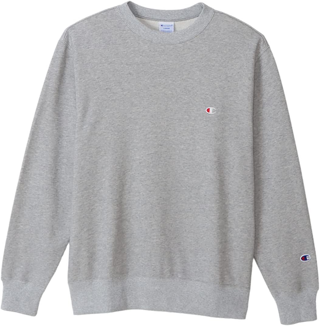 

Мужская флисовая толстовка Champion с длинными рукавами и круглым вырезом, с вышитым логотипом, базовый размер C3-W001Z, серый