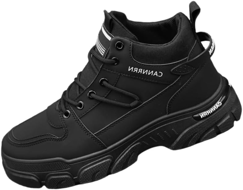 

Мужские модные многофункциональные высокие спортивные кроссовки - противоскользящие и прочные, подходят для работы, поездок, активного отдыха и повседневного использования Clolinde, черный