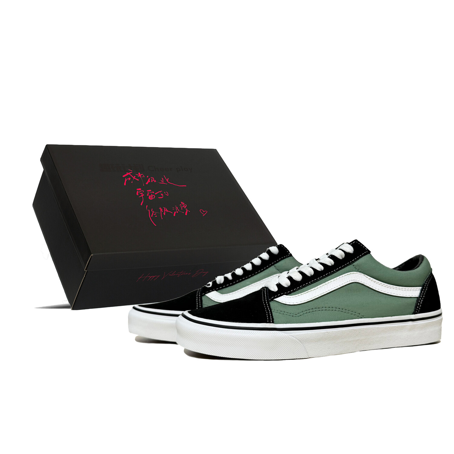 

Кеды, обувь для скейтбординга Old Skool, унисекс, низкая, зеленый Vans