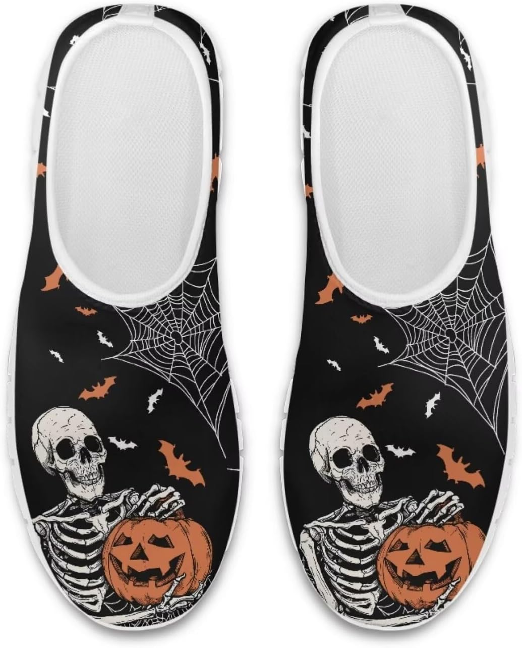 

Женские и мужские кроссовки Belidome без шнурков низкие для отдыха и бега по дорожкам, легкие, Halloween Skull