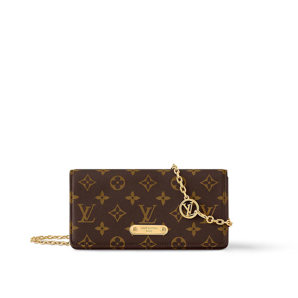 

Кошелек на цепочке Лилия Louis Vuitton, коричневый