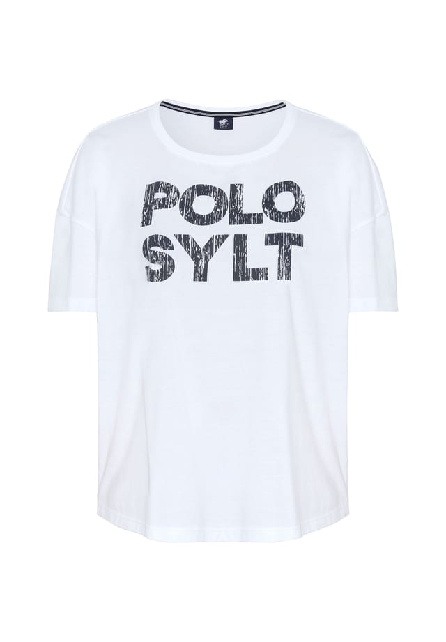 

Футболка с пигментным принтом в стиле этикетки Polo Sylt, белый