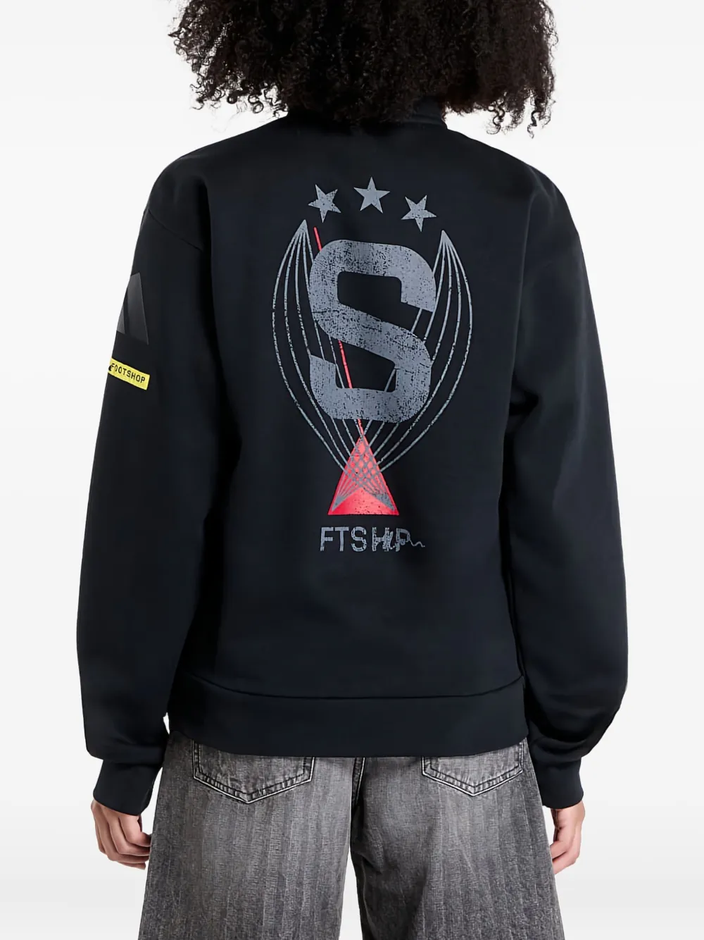 Толстовка с логотипом из коллаборации с Footshop и Sparta Adidas, черный — фото 4