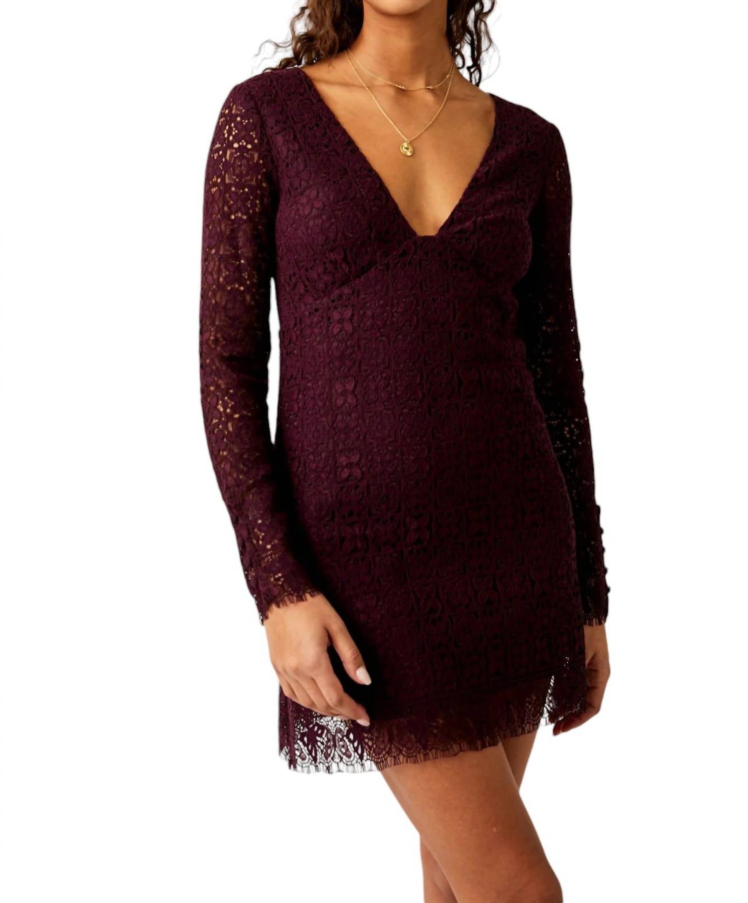 

Мини-платье Honey Honey насыщенного фиолетового цвета Free People