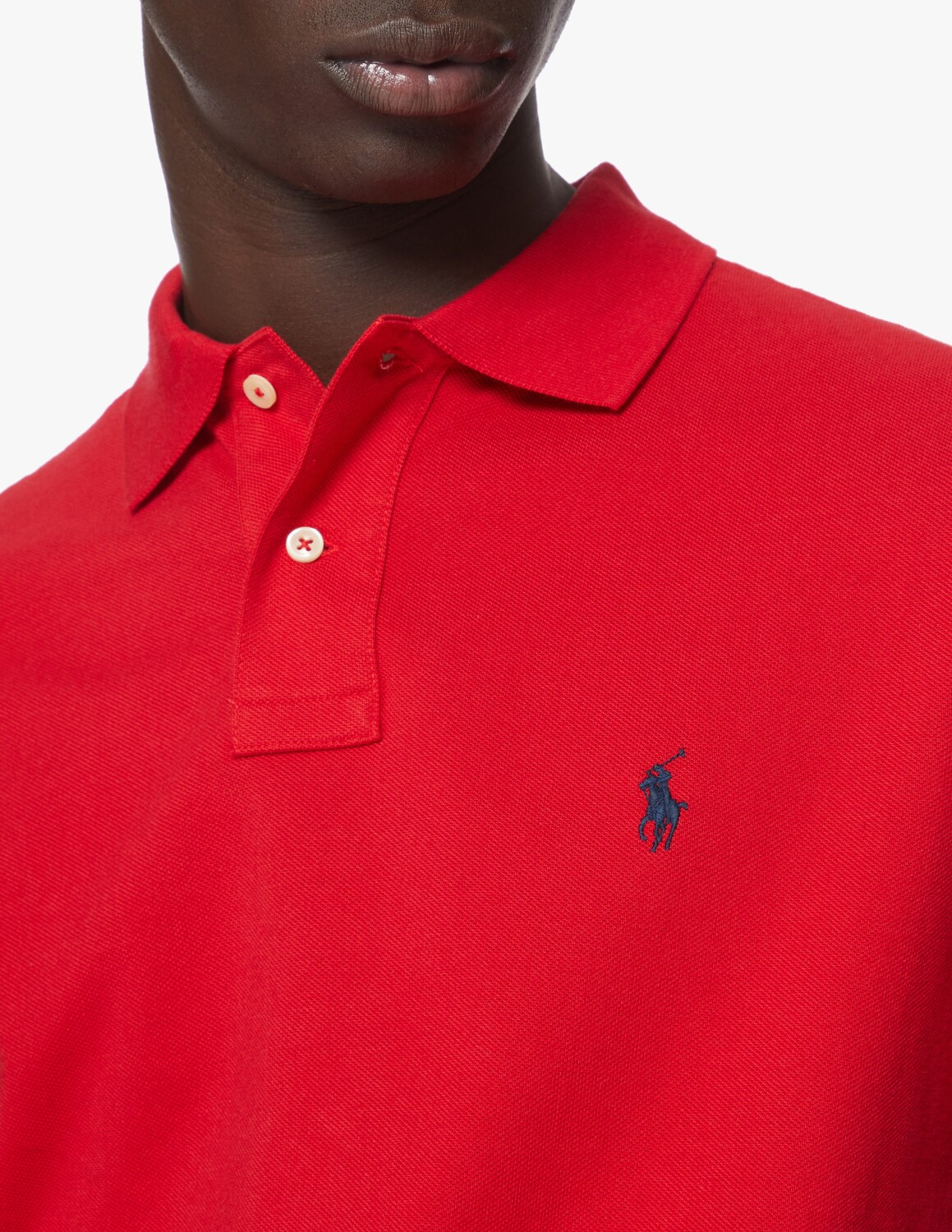 Поло с короткими рукавами на заказ базовое Ralph Lauren, красный — фото 4