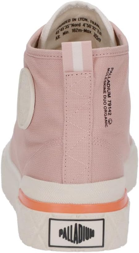 Кроссовки Palladium Unisex Palla Ace Mid из органического канваса на шнуровке, розовый — фото 3