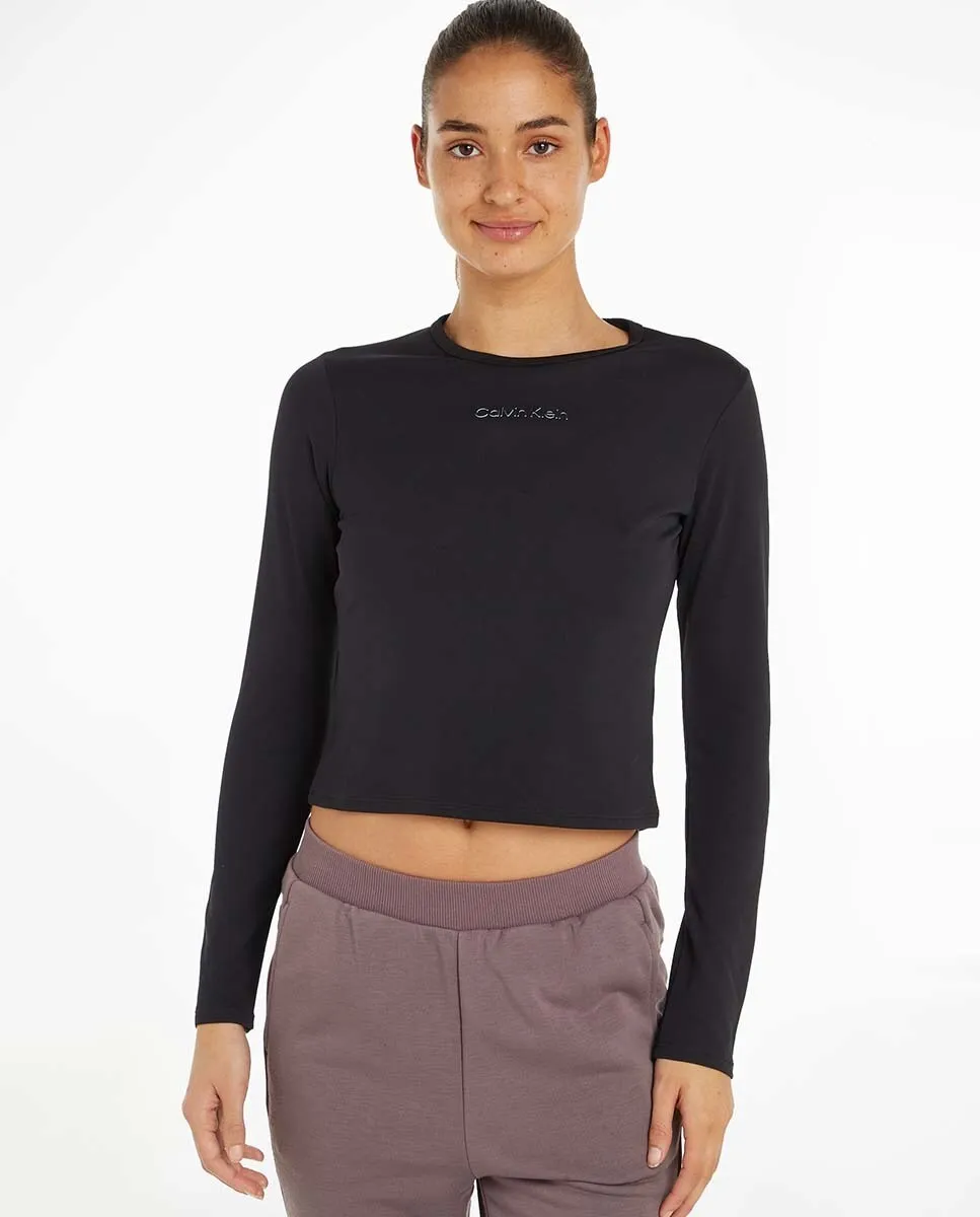 

Футболка с длинным рукавом для спортзала Calvin Klein, черный