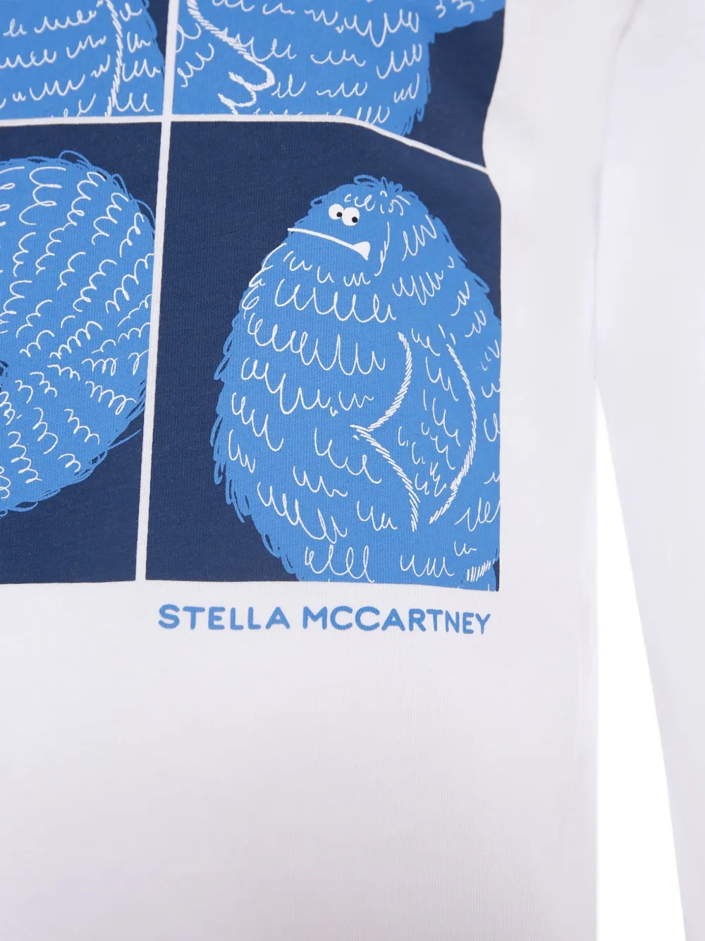 Футболка с длинным рукавом и графическим принтом Stella McCartney Kids, белый — фото 3