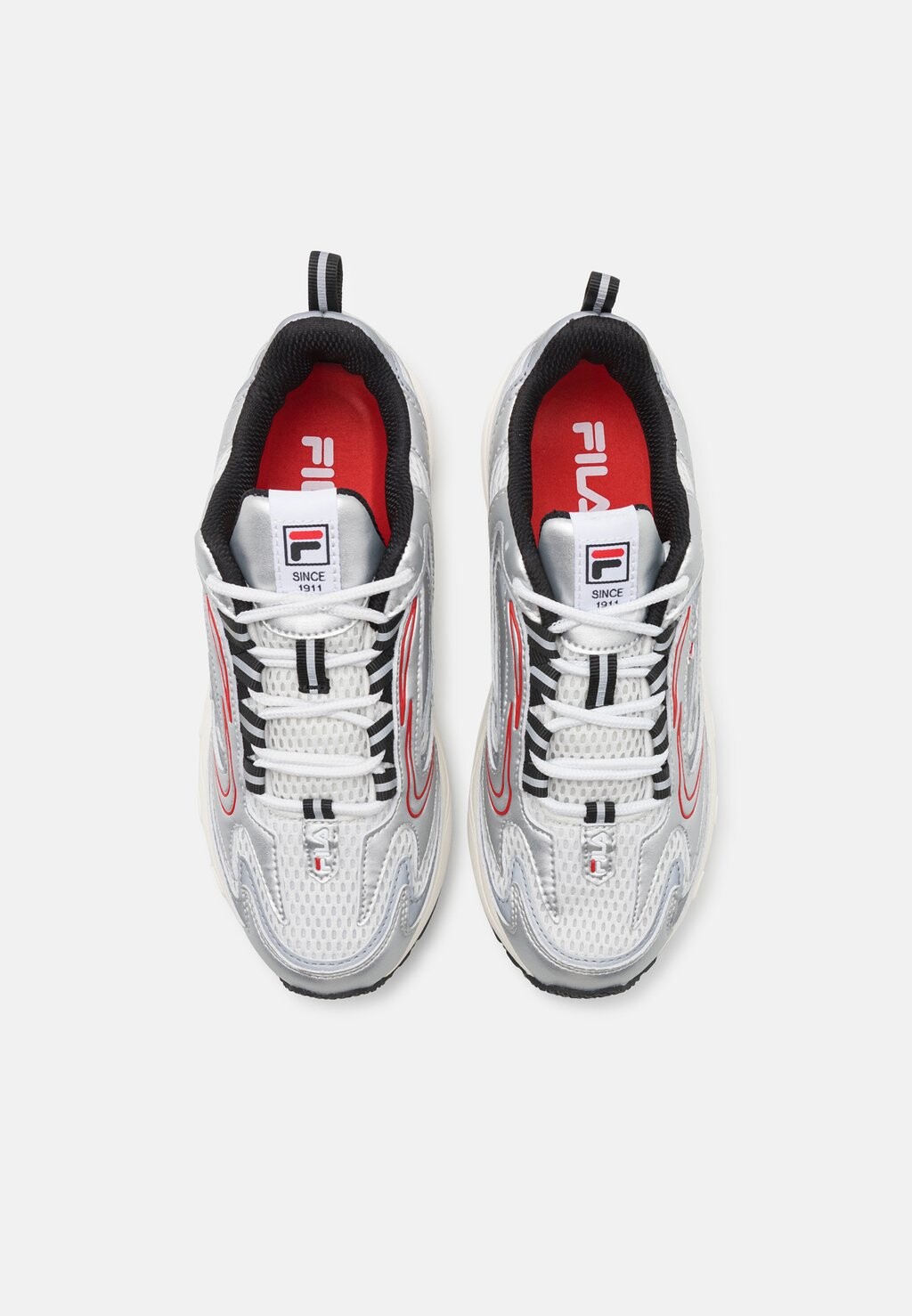 

Кроссовки на шнуровке ACTIX RETRO Fila, серебристого цвета