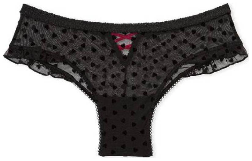 

VICTORIA'S SECRET Трусики Женские 1 упаковка Черный Принт Сердечки