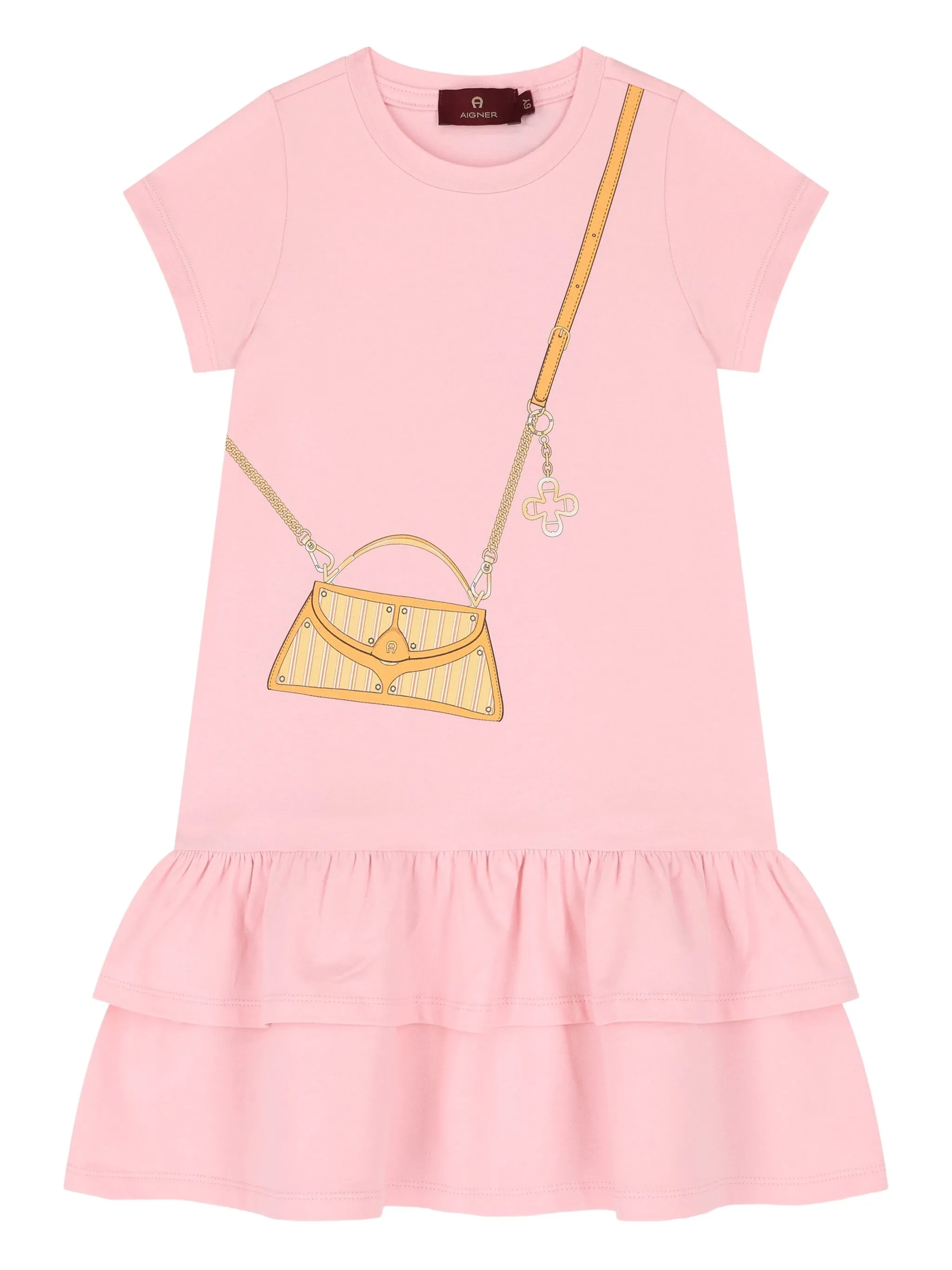 

Платье с принтом Aigner Kids, розовый