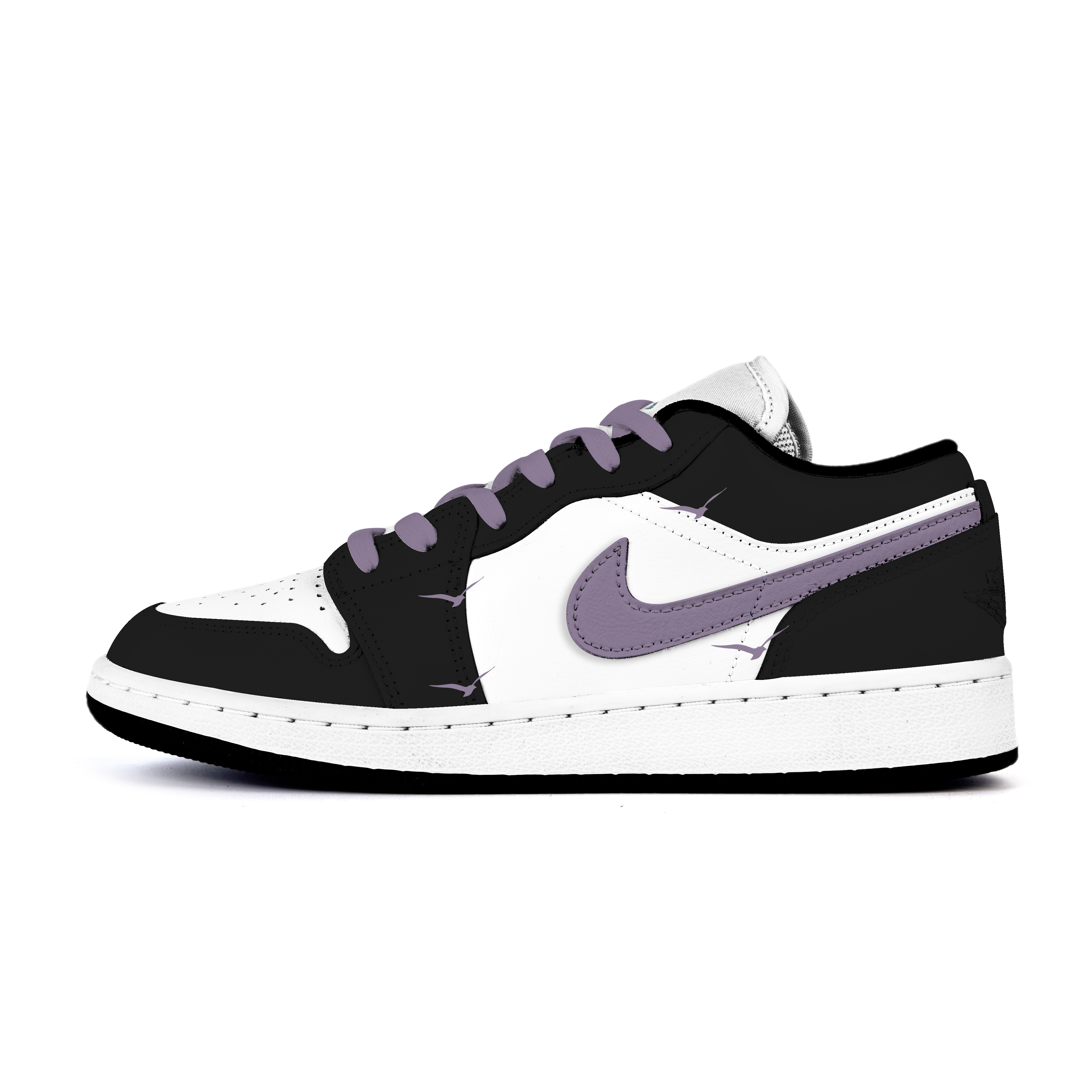 

Баскетбольные кроссовки Air 1 LOW с низким верхом, устойчивые к истиранию и амортизацией для детей и подростков Jordan, черный