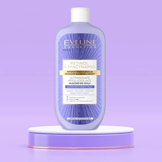 Ультра-насыщенное разглаживающее молочко для тела, 350 мл Eveline, Retinol & Niacinamine, Eveline Cosmetics — фото 2