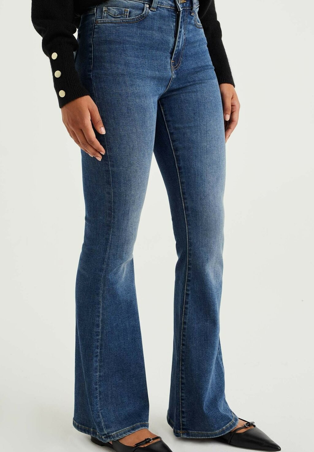 

Расклешенные джинсы HIGH RISE SUPERFLARED MET STRETCH WE Fashion, цвет blue