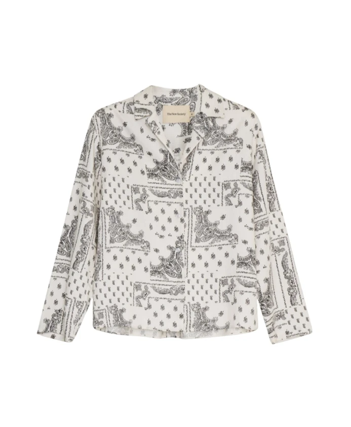 

Женская рубашка Anika с принтом The New Society, белый