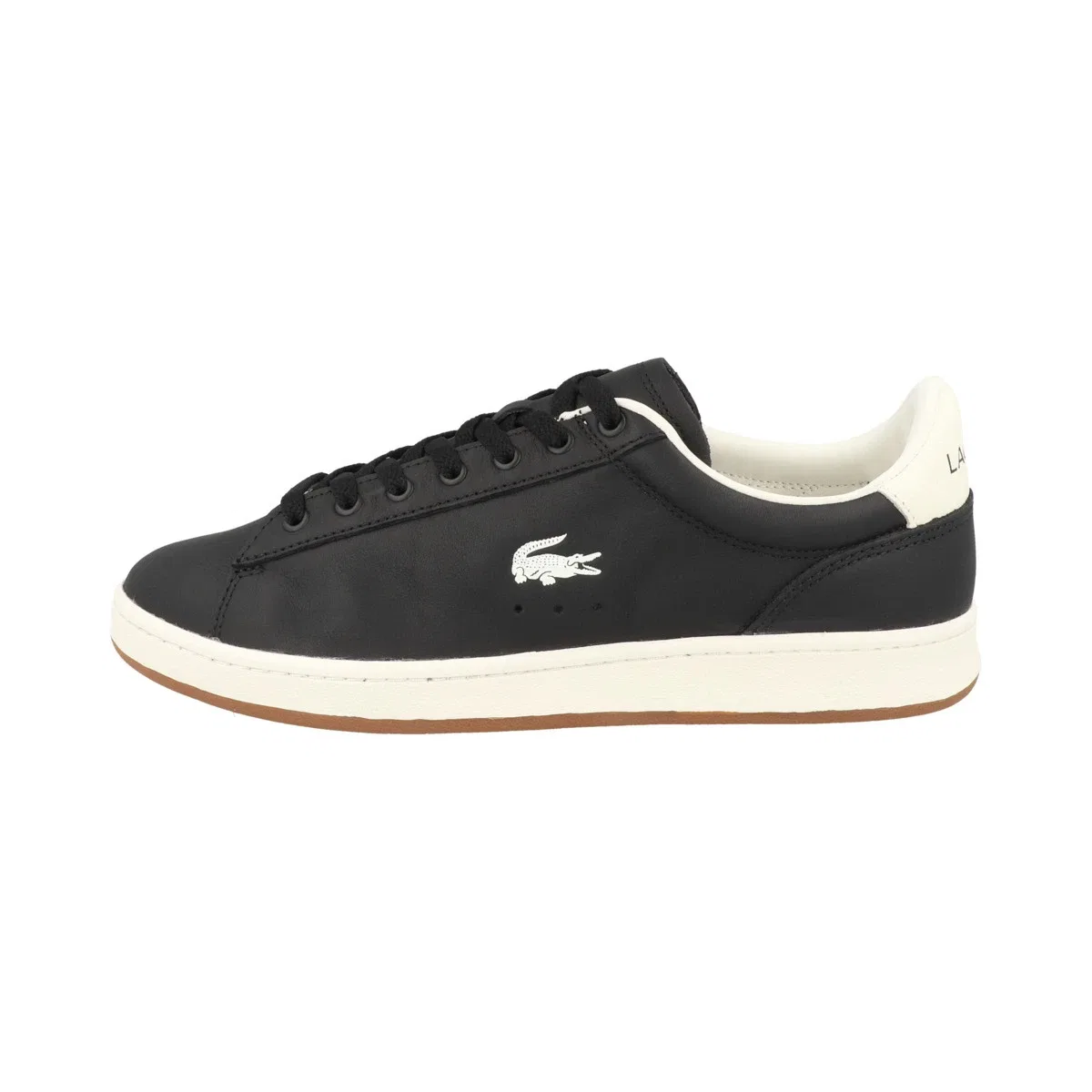 Кроссовки низкие из гладкой кожи, Lacoste, черный