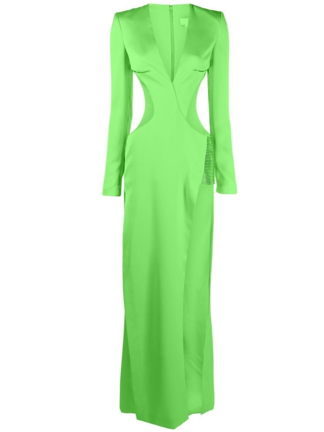 

Genny crystal-embellished cut-out long dress, зеленый