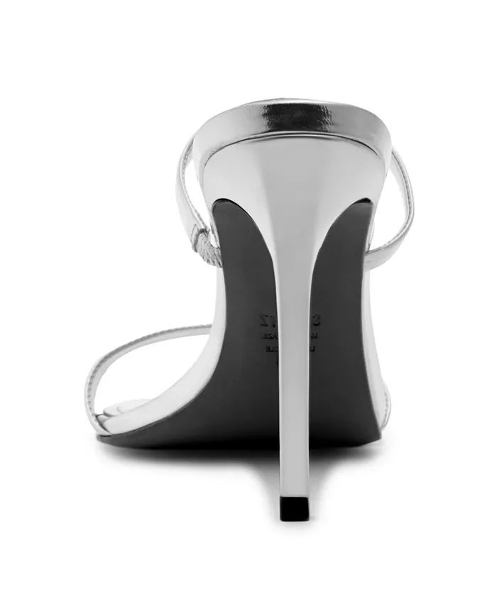 Женские босоножки-мулеты Jessica Stiletto Schutz, серебряный — фото 3