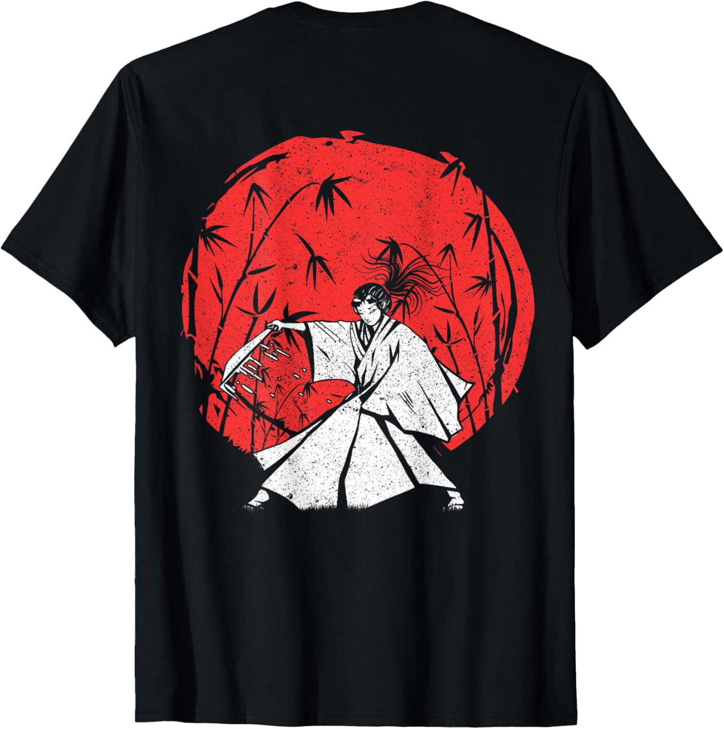 

Ретро-футболка с изображением самурайского меча, японский ниндзя, подарок, черная (black 19-3911tcx), размер S Samurai Ronin Red Sun Japanese Collection