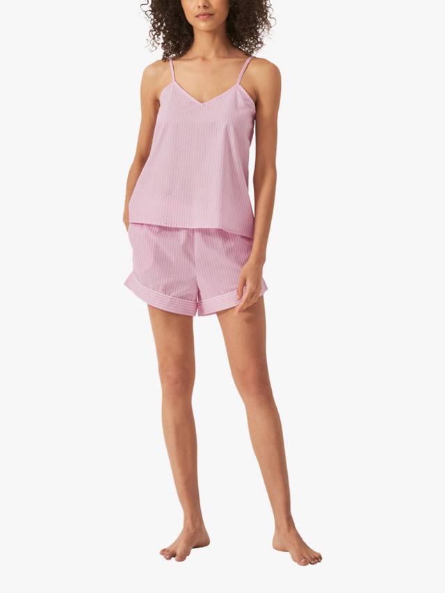 

Органический хлопковый полосатый комплект пижамы с топом-ками myza, Pink/White