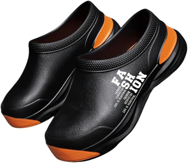 

Мужские модные повседневные мюли и сабо HoaloX, однотонные, из ЭВА, с округлым носком, для сада, медсестер, поваров, официантов, уборщиков, с легким дизайном, черный