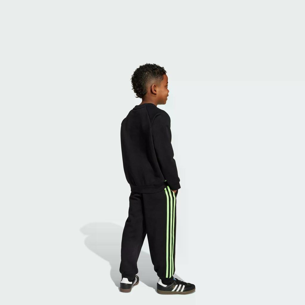 Спортивный комплект Casual Sportswear 2 Piece Set Adidas, черный/зеленый — фото 4