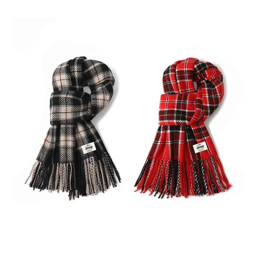 

Jeep Вязаный шарф унисекс, 2 Pack (Black+Red)