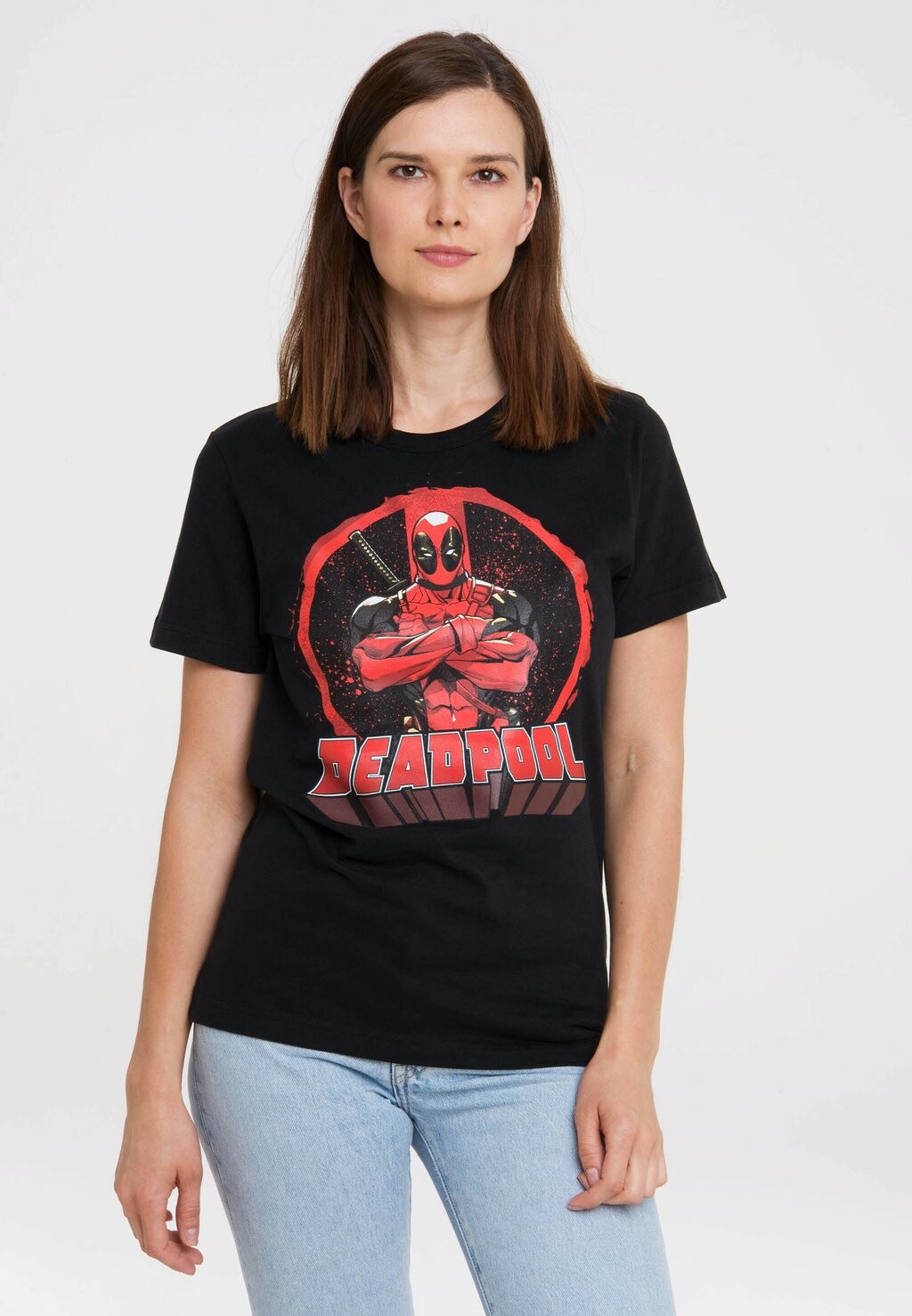

Футболка с принтом DEADPOOL CIRCLE LOGOSHIRT, черный