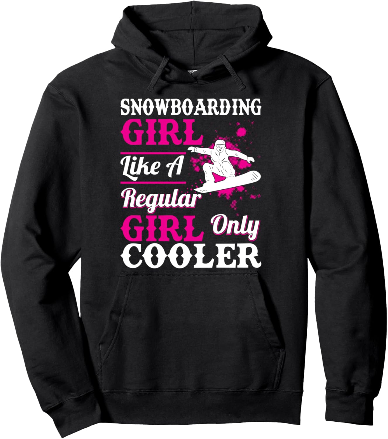 

Худи для сноубордистки Snowboarding Girl Like A Regular Only Cooler Snowboard Rifart Snowboarding Tee & Apparel, черный