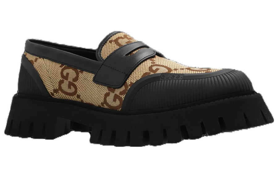 Кроссовки Gucci Novo GG Jacquard Chunky Loafer 'Black Camel', черный — фото 4