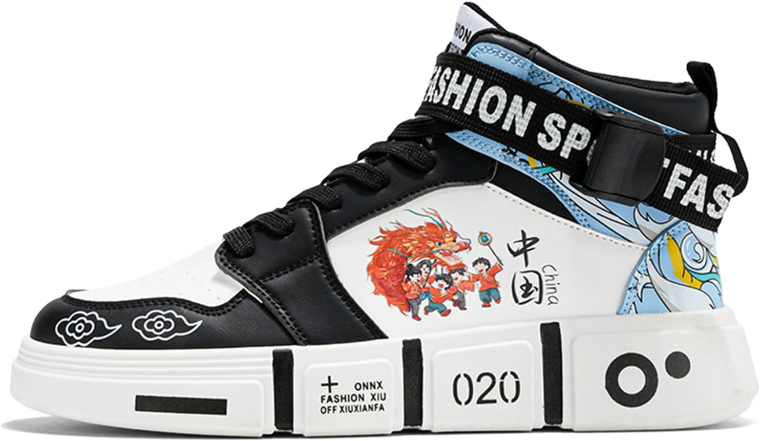 

Мужские модные кроссовки SPWAGYM, высокие скейт-обувь, стильные кроссовки, повседневные спортивные кроссовки для ходьбы, черный/синий