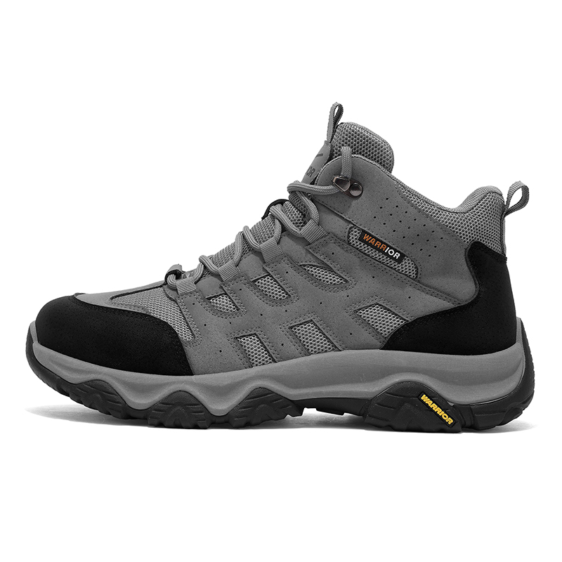 

Высокие кроссовки с термозащитой, усиленной поддержкой, балансом и сцеплением, устойчивые к скольжению и истиранию, облегченные WARRIOR, серый черный желтый