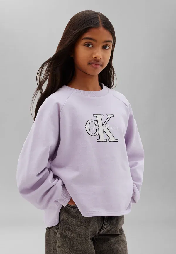 Толстовка Calvin Klein Jeans Fashion Mono Logo, цвет лепесток орхидеи — фото 3