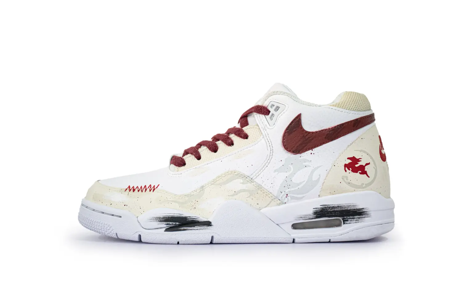 

Nike Кроссовки Flight Legacy Billion Horses In The Lead Mid top Vintage Basketball Unisex White Red