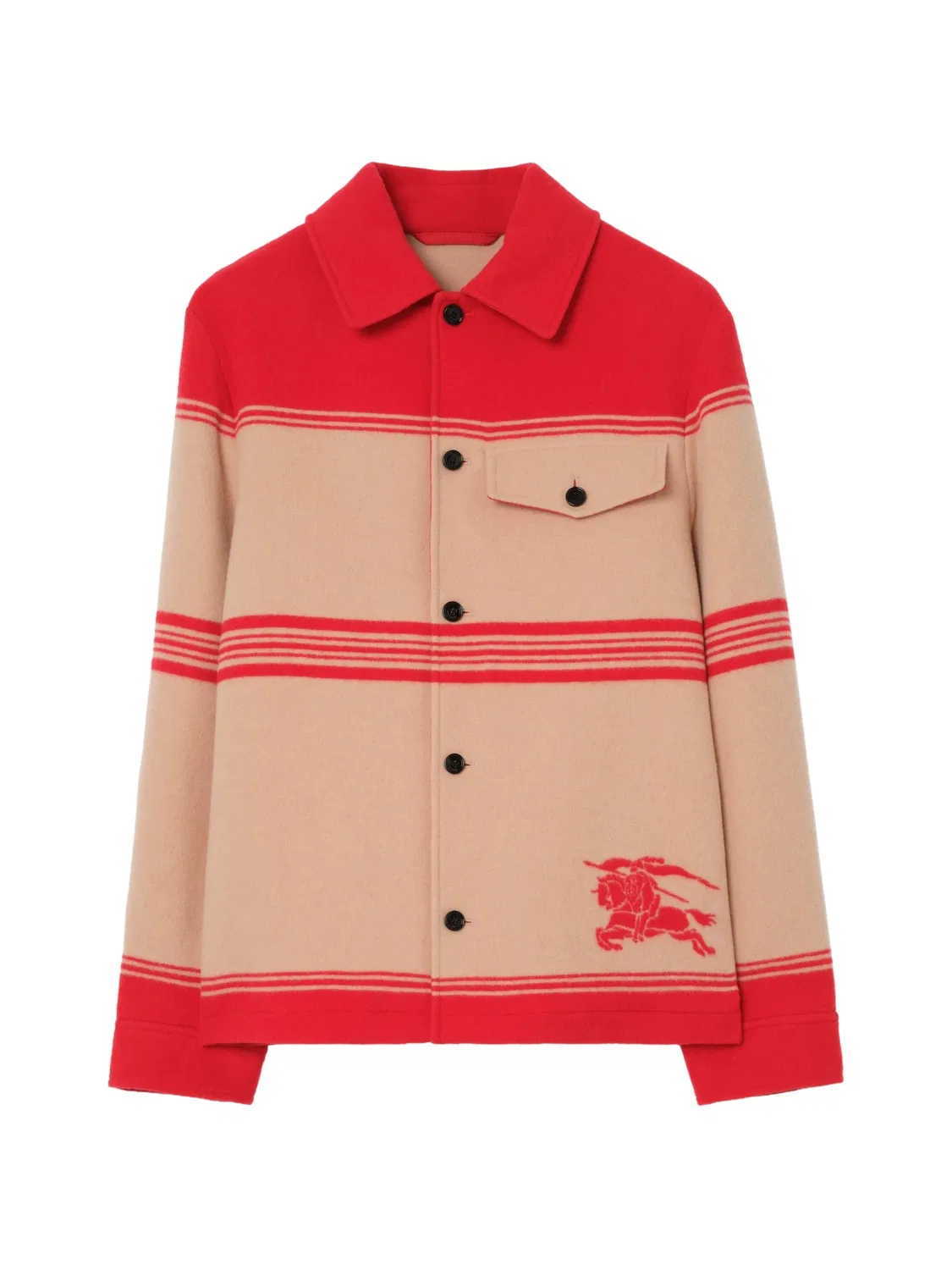 Куртка Burberry Equestrian Knight в полоску, бежевый