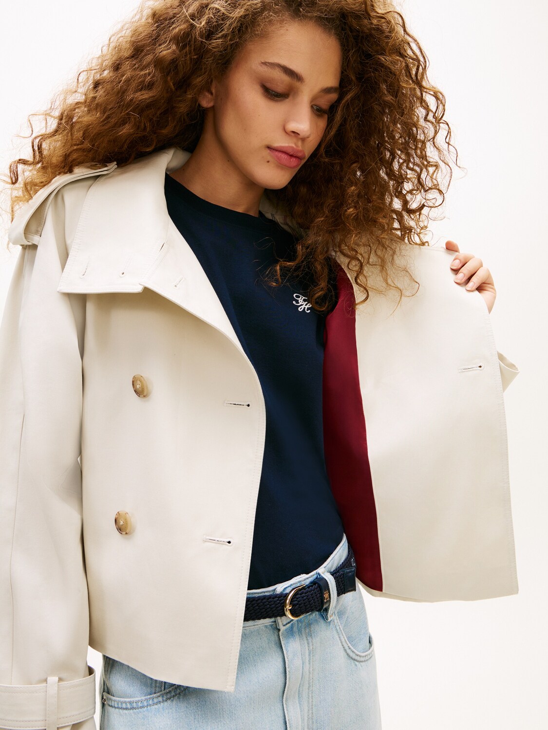 TOMMY HILFIGER Куртка для межсезонья в светло-бежевом цвете — фото 2