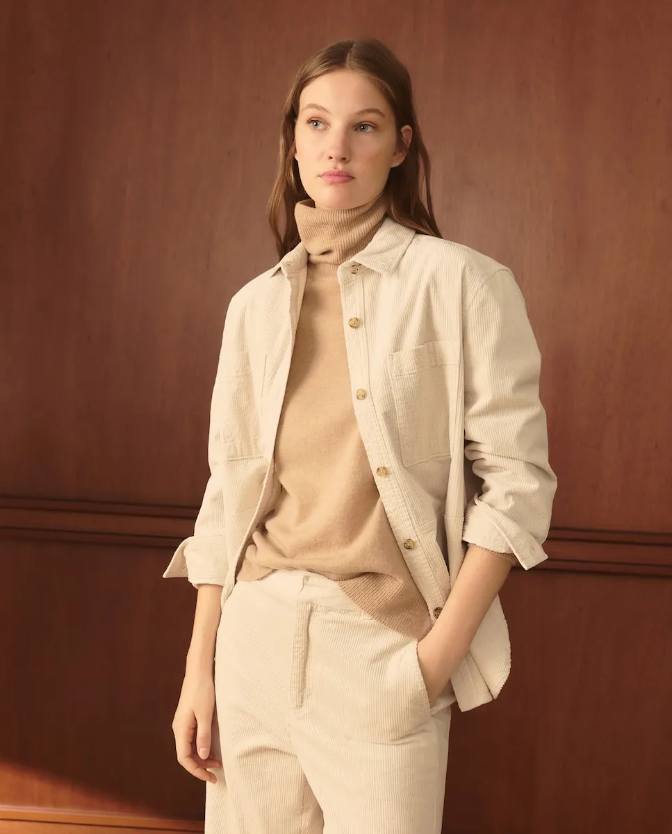 

Женская рубашка из вельвета с длинным рукавом Lloyd's, экрю