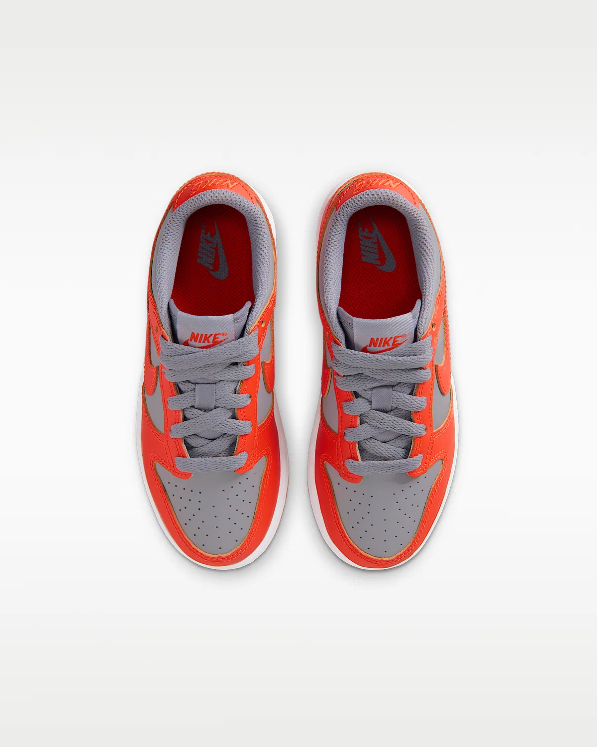 Кроссовки Nike Dunk Low для маленьких детей, Cement Grey/Team Orange/White/Team Orange — фото 4