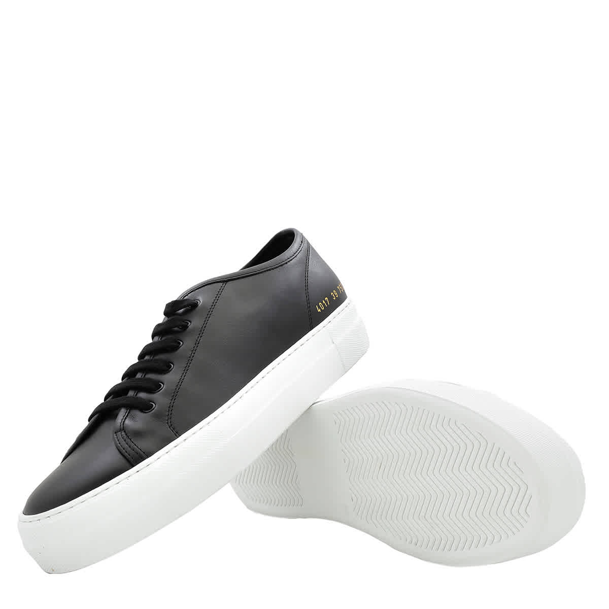 Common Projects Tournament Кроссовки из кожи с низким верхом, черно-белый — фото 2
