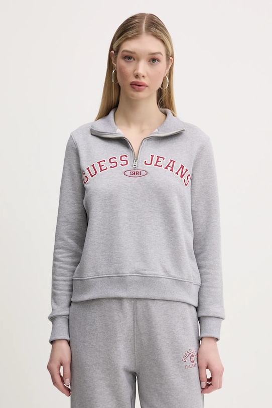 

Хлопковая толстовка Guess Jeans, серый
