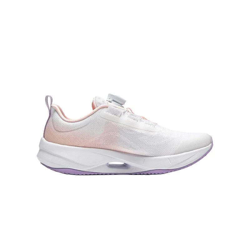 YOUNG Li-Ning YOUNG Super Light 21 противоскользящие износостойкие низкие детские кроссовки для бега бело-розовые — фото 3